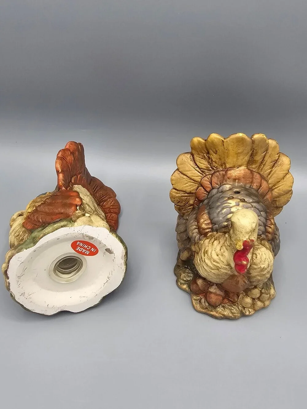 Vintage Ceramic Turkey Salt and Pepper Shakers Set